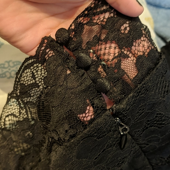 Torrid Black Lace Off Shoulder Skater Dress - Picture 5 of 7